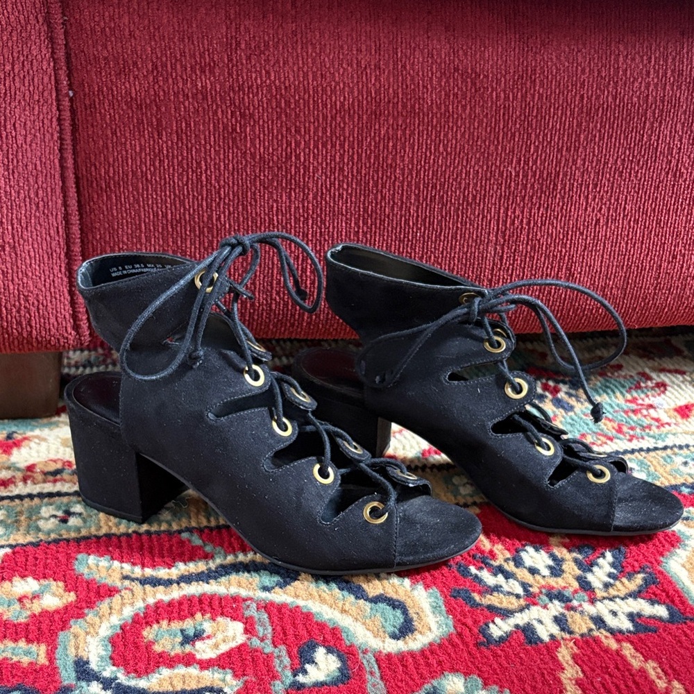 American Eagle Lace-Up Block Heels